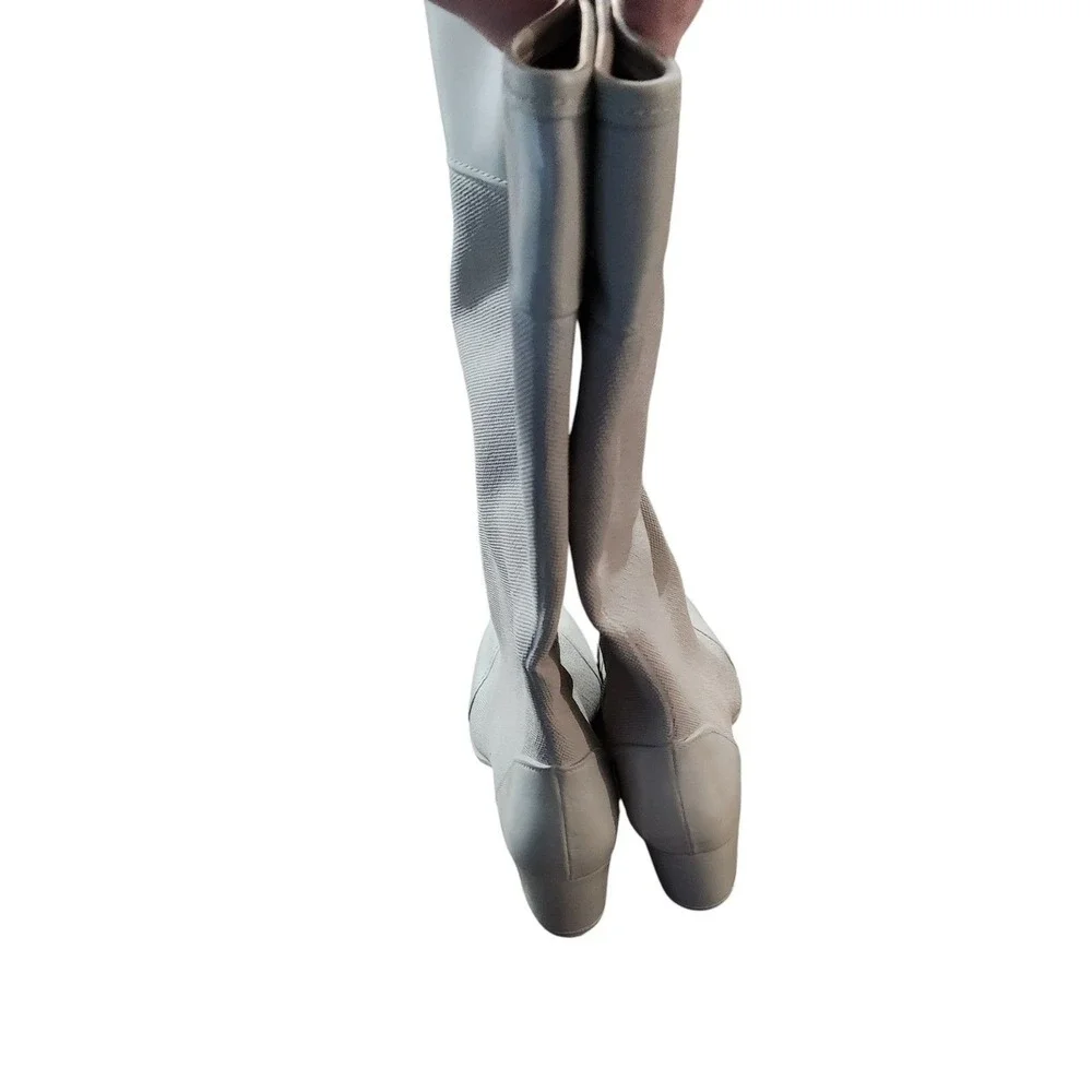Waterproof Guarenteed Knee High Boots Womens SZ 8 Vintage Rubber Textured Heeled